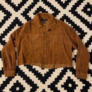 Long sleeve cropped shacket